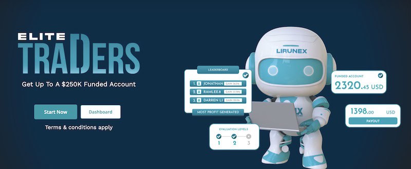 Lirunex Offers Up to $250K Funded Trading Accounts with Attractive Profit Shares